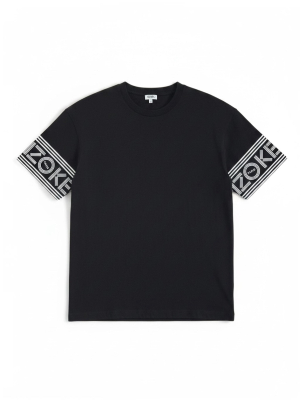 Kenzo Paris Logo Cuff Cotton T-Shirt - Black - Medium
